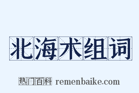 北海术组词是什么意思的图片